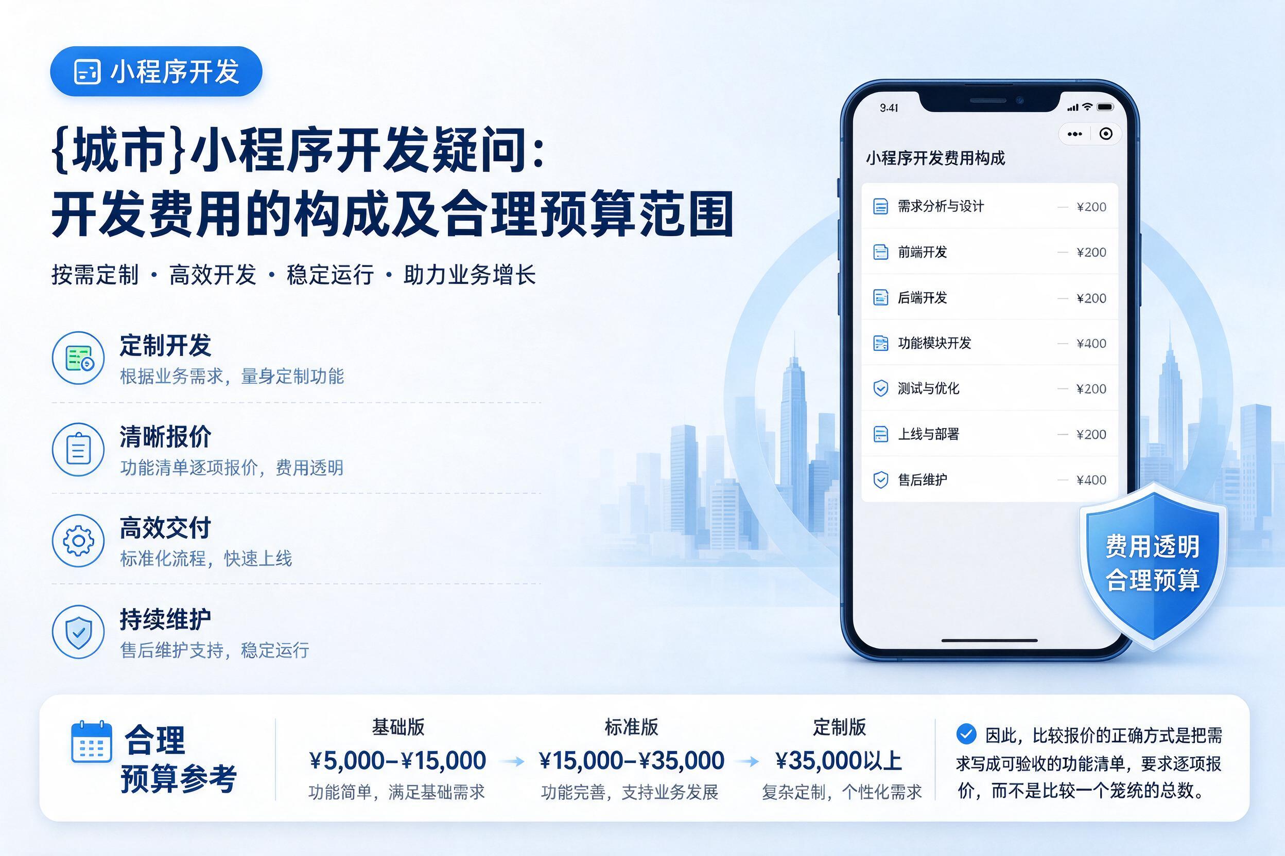 宁波小程序开发疑问:开发费用的构成及合理预算范围