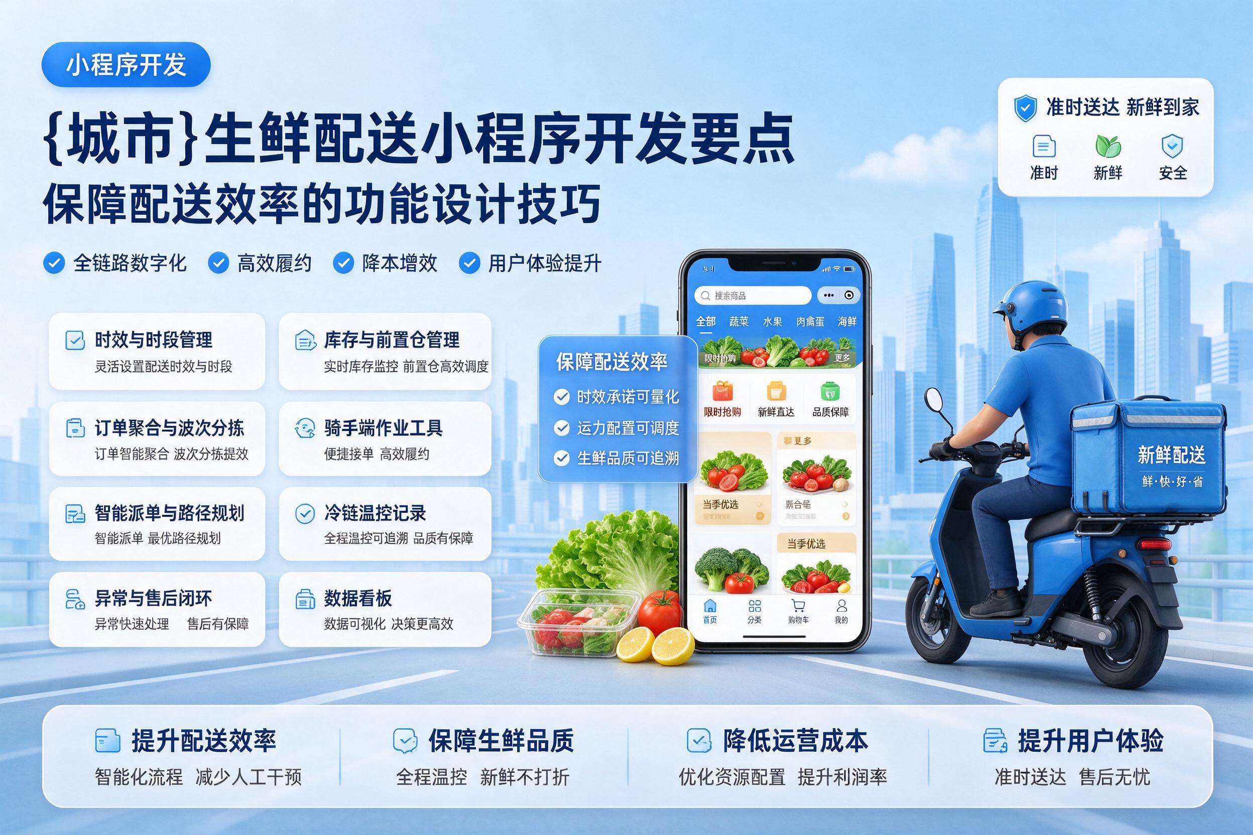 宁波生鲜配送小程序开发要点:保障配送效率的功能设计技巧