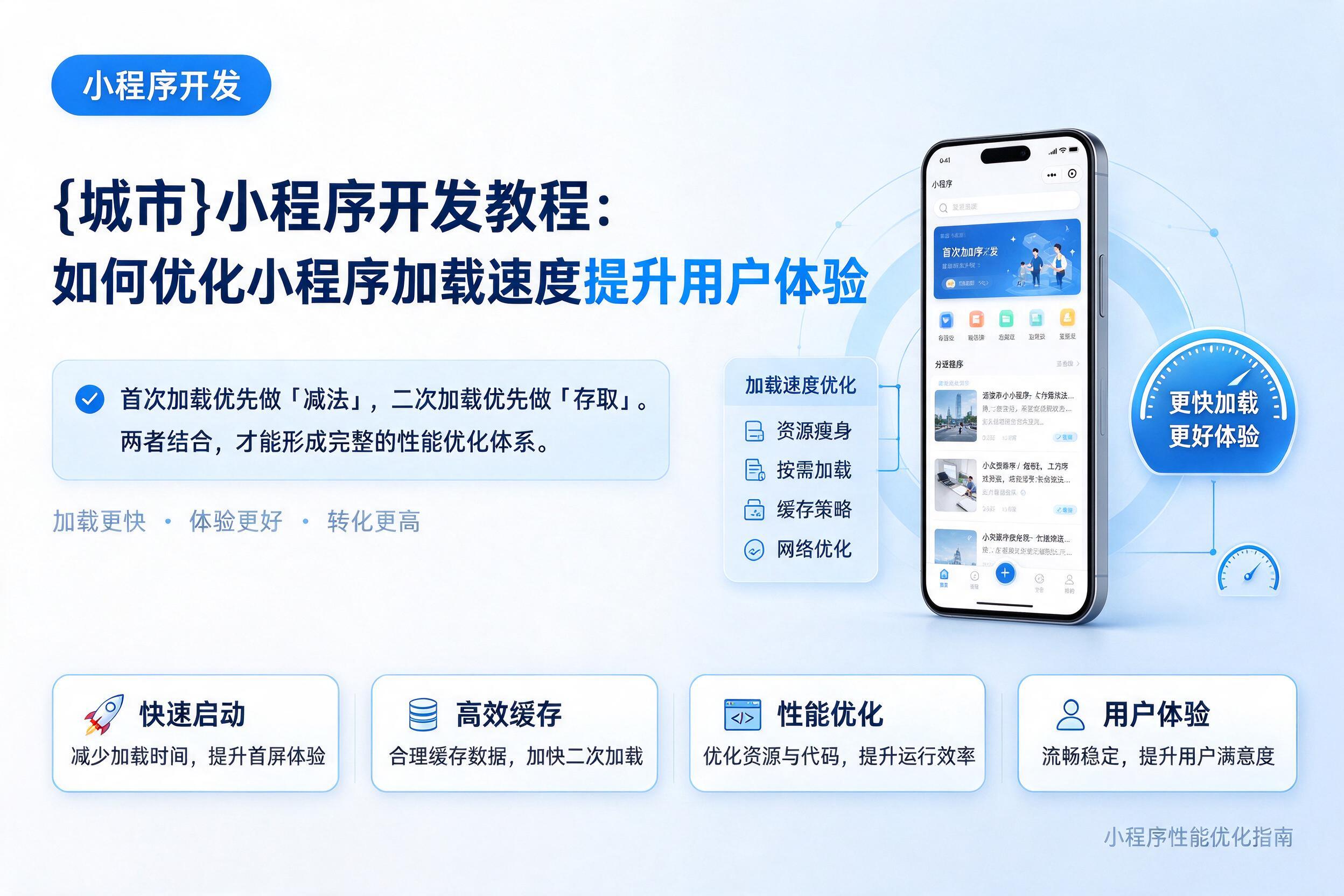 宁波小程序开发教程:如何优化小程序加载速度提升用户体验