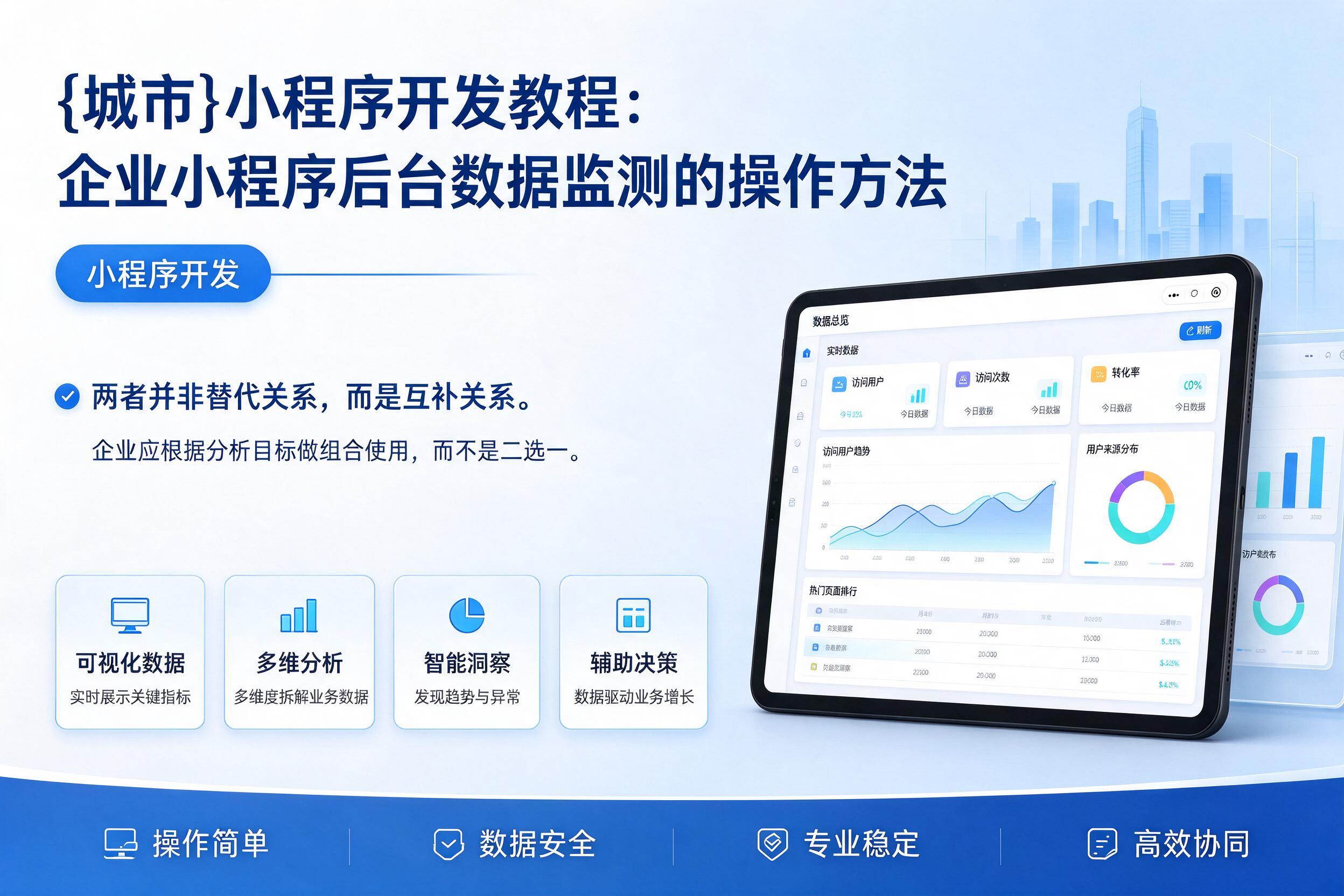 宁波小程序开发教程:企业小程序后台数据监测的操作方法